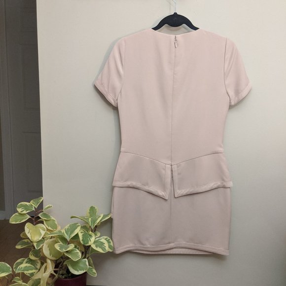 BCBG | Madalyn Draped-Peplum Shift Dress - Picture 4 of 5
